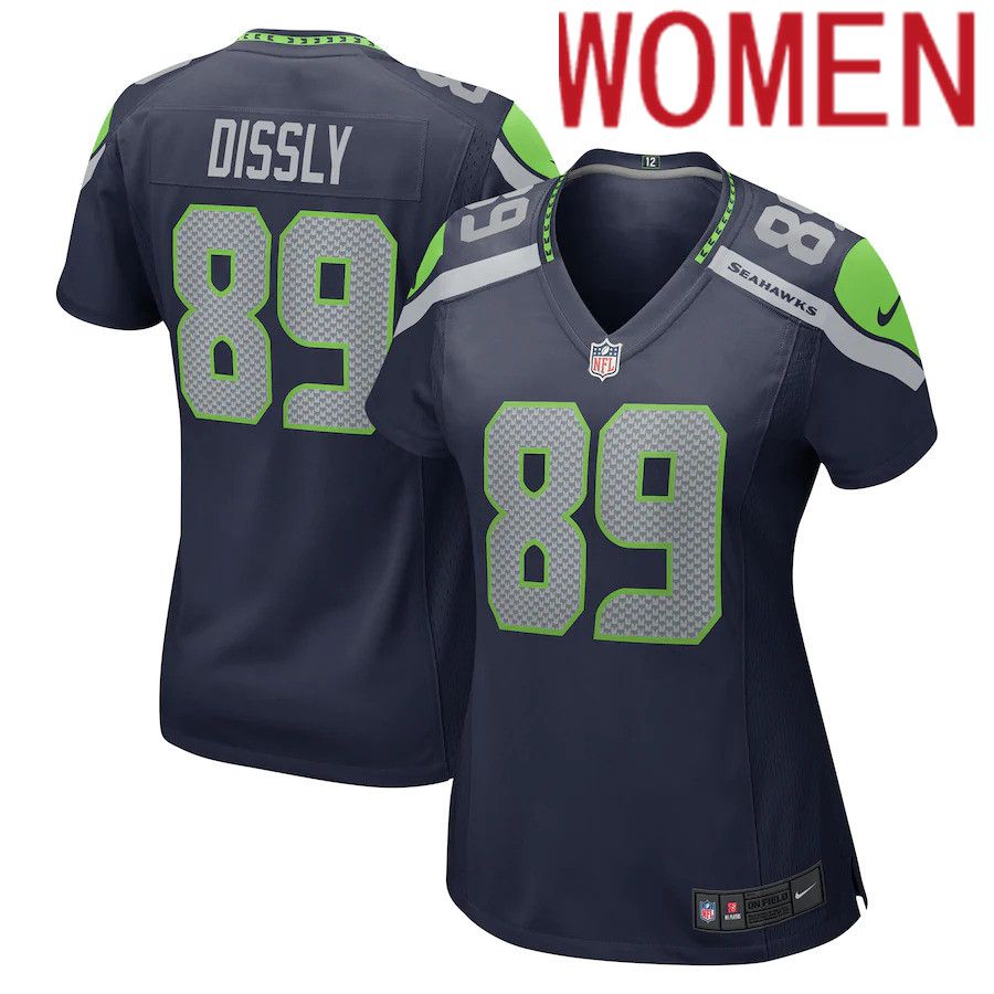 Women Seattle Seahawks #89 Will Dissly Nike College Navy Game NFL Jersey->women nfl jersey->Women Jersey
